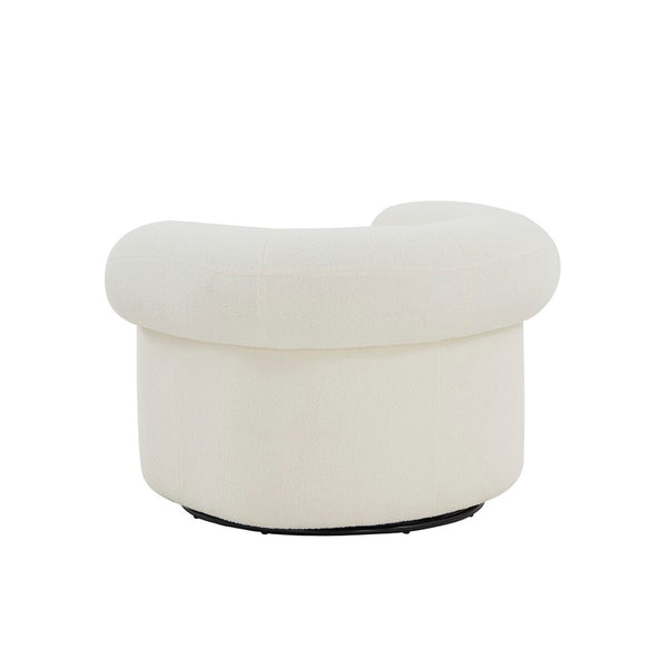 Safavieh Sadie Swivel Accent Chair Ivory Wood / Fabric / Foam / Metal SFV5045A