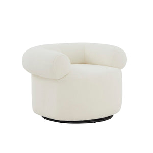 Safavieh Sadie Swivel Accent Chair Ivory Wood / Fabric / Foam / Metal SFV5045A