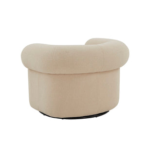 Safavieh Sadie Swivel Accent Chair Sand Wood / Fabric / Foam / Metal SFV5045B