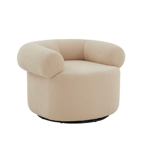 Safavieh Sadie Swivel Accent Chair Sand Wood / Fabric / Foam / Metal SFV5045B