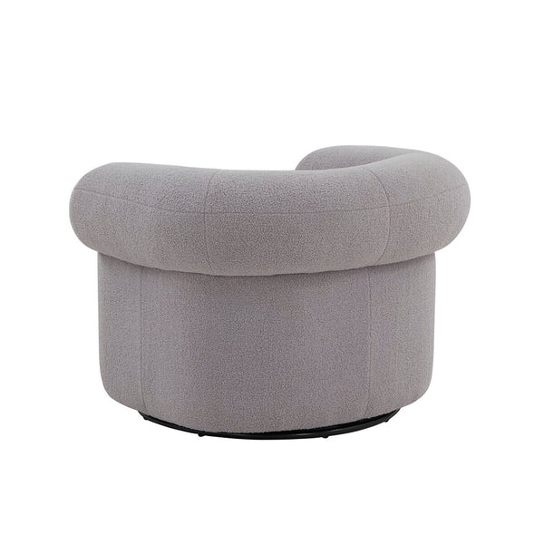 Safavieh Sadie Swivel Accent Chair Light Grey Wood / Fabric / Foam / Metal SFV5045C
