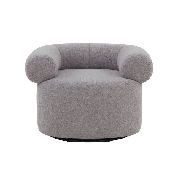 Safavieh Sadie Swivel Accent Chair Light Grey Wood / Fabric / Foam / Metal SFV5045C
