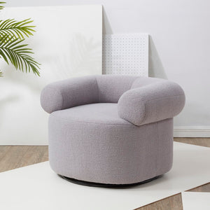 Safavieh Sadie Swivel Accent Chair Light Grey Wood / Fabric / Foam / Metal SFV5045C