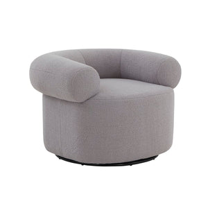 Safavieh Sadie Swivel Accent Chair Light Grey Wood / Fabric / Foam / Metal SFV5045C