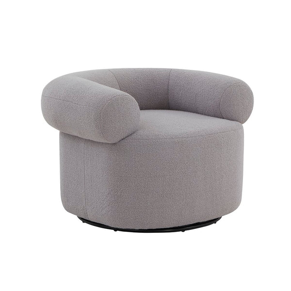 Safavieh Sadie Swivel Accent Chair Light Grey Wood / Fabric / Foam / Metal SFV5045C