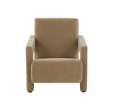 Safavieh Taylor Modern Velvet Accent Chair Light Brown Wood / Fabric / Foam SFV5046C