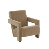 Safavieh Taylor Modern Velvet Accent Chair Light Brown Wood / Fabric / Foam SFV5046C