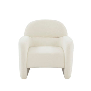 Safavieh Bellamaria Boucle Accent Chair Ivory Wood / Fabric / Foam SFV5047A