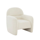 Safavieh Bellamaria Boucle Accent Chair Ivory Wood / Fabric / Foam SFV5047A