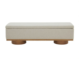 Safavieh Vianna Boucle Bench Cream Wood / Fabric / Foam SFV5049A