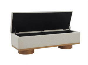 Safavieh Vianna Boucle Bench Cream Wood / Fabric / Foam SFV5049A