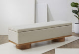 Safavieh Vianna Boucle Bench Cream Wood / Fabric / Foam SFV5049A