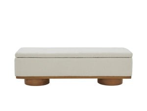 Safavieh Vianna Boucle Bench Ivory Wood / Fabric / Foam SFV5049B