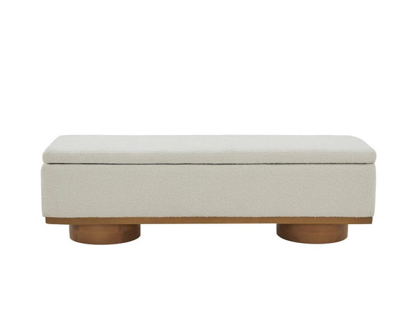 Safavieh Vianna Boucle Bench Ivory Wood / Fabric / Foam SFV5049B