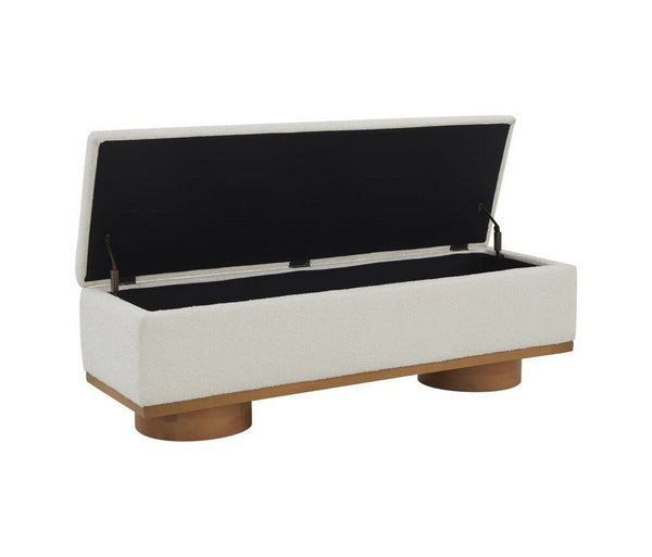 Safavieh Vianna Boucle Bench Ivory Wood / Fabric / Foam SFV5049B