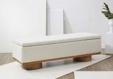 Safavieh Vianna Boucle Bench Ivory Wood / Fabric / Foam SFV5049B