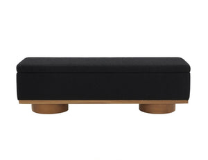 Safavieh Vianna Boucle Bench Black Wood / Fabric / Foam SFV5049C