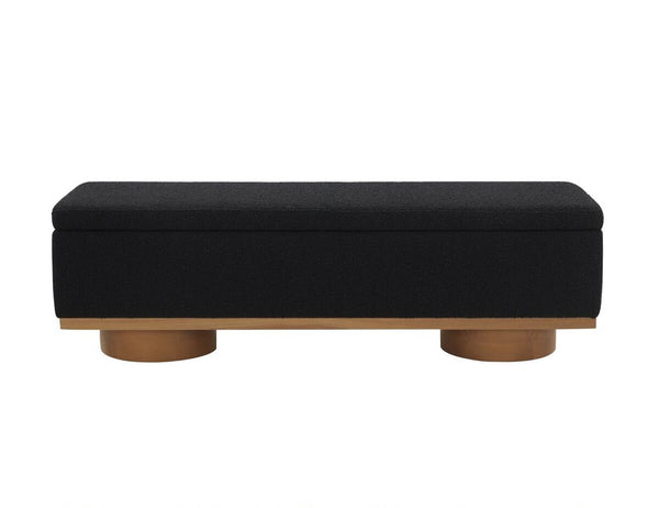 Safavieh Vianna Boucle Bench Black Wood / Fabric / Foam SFV5049C