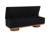 Safavieh Vianna Boucle Bench Black Wood / Fabric / Foam SFV5049C