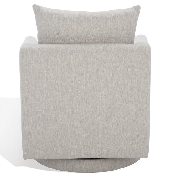 Safavieh Abbelina Swivel Accent Chair Taupe Wood / Fabric / Foam / Metal SFV5050A