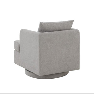 Safavieh Abbelina Swivel Accent Chair Grey Wood / Fabric / Foam / Metal SFV5050B