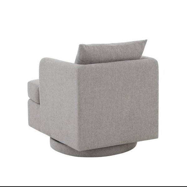 Safavieh Abbelina Swivel Accent Chair Grey Wood / Fabric / Foam / Metal SFV5050B
