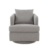 Safavieh Abbelina Swivel Accent Chair Grey Wood / Fabric / Foam / Metal SFV5050B