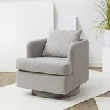 Safavieh Abbelina Swivel Accent Chair Grey Wood / Fabric / Foam / Metal SFV5050B