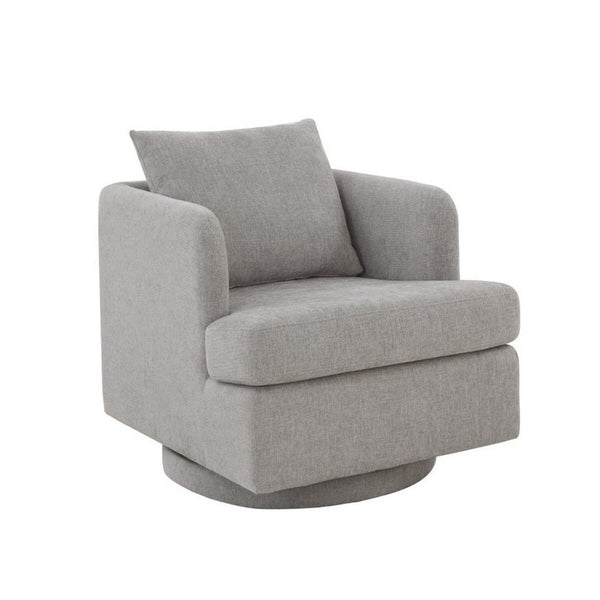Safavieh Abbelina Swivel Accent Chair Grey Wood / Fabric / Foam / Metal SFV5050B