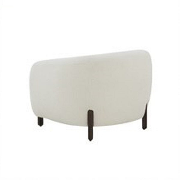 Safavieh Westley Boucle Barrel Back Accent Chair Ivory Wood / Fabric / Foam SFV5051A