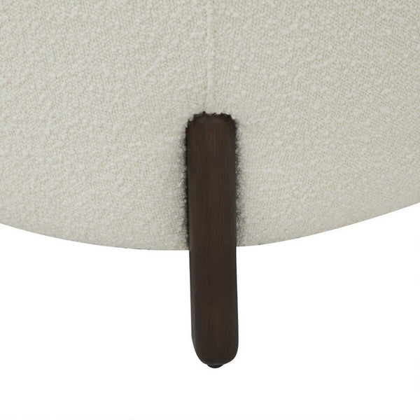 Safavieh Westley Boucle Barrel Back Accent Chair Ivory Wood / Fabric / Foam SFV5051A