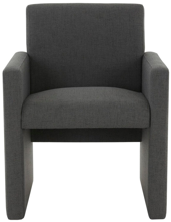 Safavieh Maisey Linen Arm Chair Charcoal Grey Wood / Fabric / Foam SFV5053B