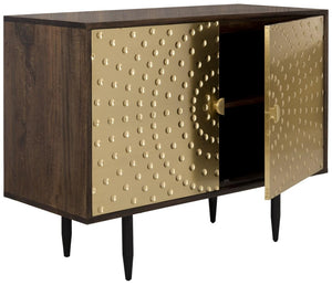 Safavieh Clara Tub Chair Quilted Swivel Walnut Shiny Brass Wood Mango Metal Couture SFV5524A 889048298842