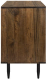 Safavieh Clara Tub Chair Quilted Swivel Walnut Shiny Brass Wood Mango Metal Couture SFV5524A 889048298842