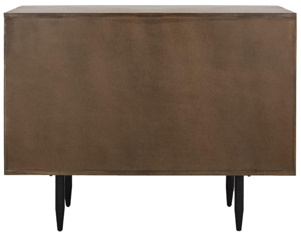 Safavieh Clara Tub Chair Quilted Swivel Walnut Shiny Brass Wood Mango Metal Couture SFV5524A 889048298842