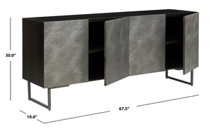 Boone Abstract Wave 4 Door Sideboard