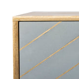 Safavieh Titan Inlayed Cement Sideboard Natural / Brass Mango / Brass SFV5702A 889048571648