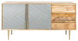 Titan Inlayed Cement Sideboard Natural / Brass Mango / Brass