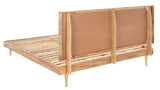 Leni Gold Inlayed Cement Bed Natural / Cement / Brass Wood / Concrete / Brass SFV5714A-Q-3BX