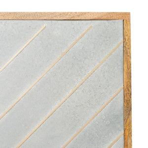 Leni Gold Inlayed Cement Bed Natural / Cement / Brass Wood / Concrete / Brass SFV5714A-Q-3BX