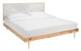 Leni Gold Inlayed Cement Bed Natural / Cement / Brass Wood / Concrete / Brass SFV5714A-Q-3BX