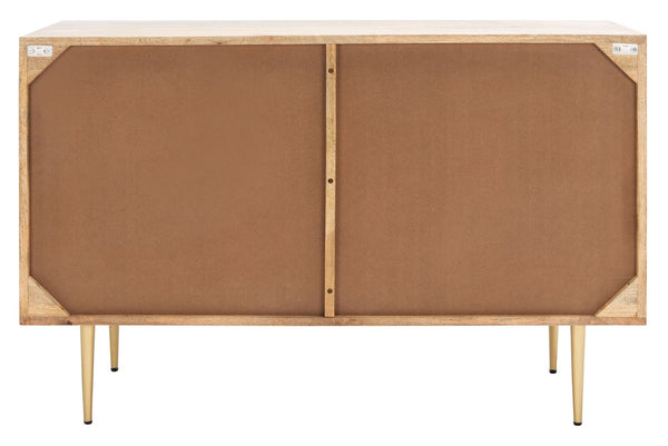 Safavieh Leni 6 Drawer Cement Dresser in Natural, Cement, Brass SFV5715A