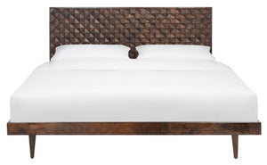 Zinnia Platform Bed Walnut Wood SFV5716A-Q-3BX