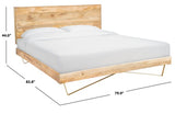 Marigold Gold Inlay Bed Natural / Brass Wood / Metal SFV5720A-Q-3BX