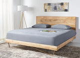 Marigold Gold Inlay Bed Natural / Brass Wood / Metal SFV5720A-Q-3BX