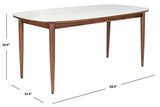 Milana Marble Dining Table Walnut / White Wood / Metal / Marble SFV5730A-2BX