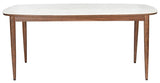 Milana Marble Dining Table Walnut / White Wood / Metal / Marble SFV5730A-2BX