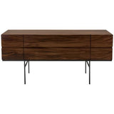 Jordan Buffet Wood Java Tea Black Natural Veneer Steel Couture