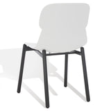 Safavieh Abbie Molded Plastic Dining Chair - Set of 2 White / Black Pp / Metal SFV6900A-SET2
