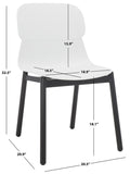 Safavieh Abbie Molded Plastic Dining Chair - Set of 2 White / Black Pp / Metal SFV6900A-SET2